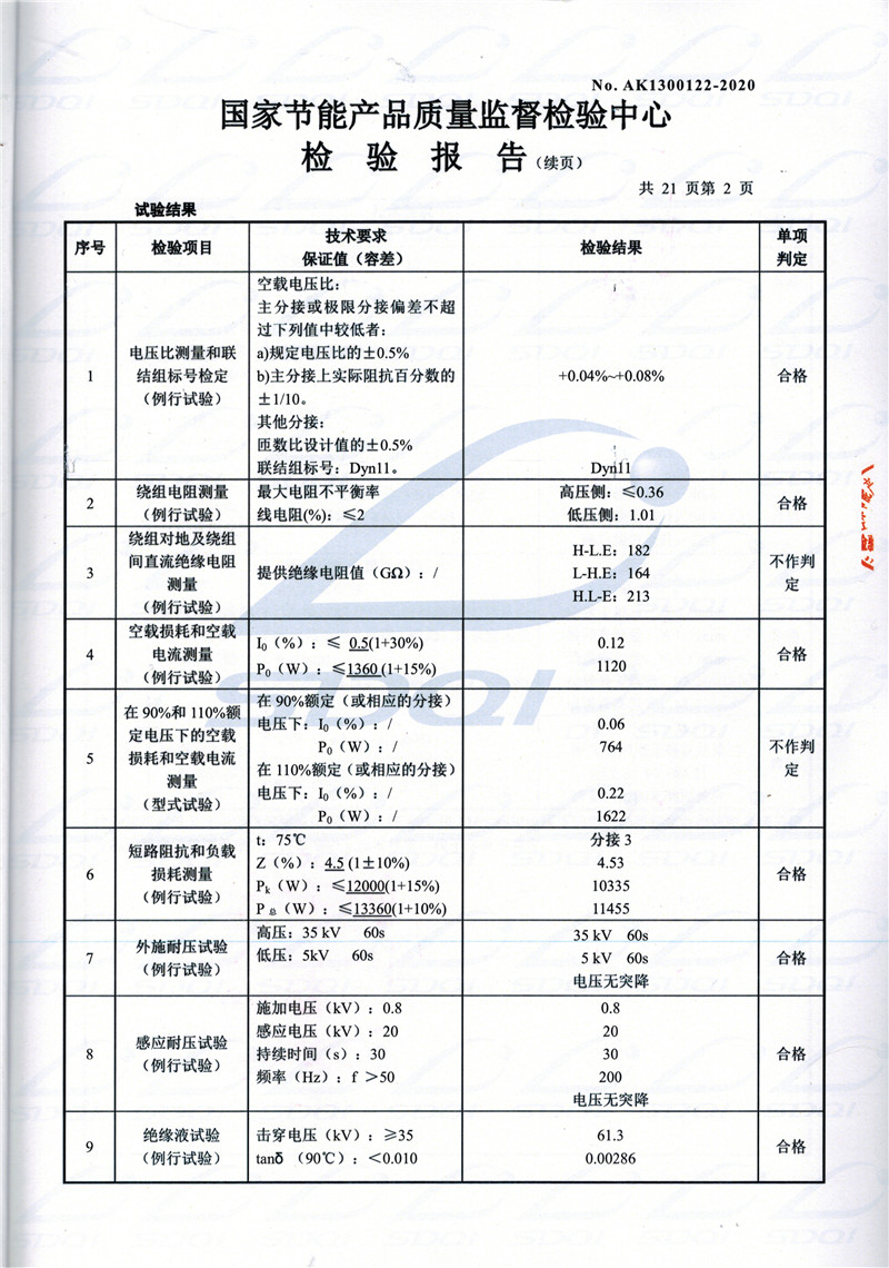 高低压试验报告-S11-1250单县单县单县油浸式变压器-2.jpg